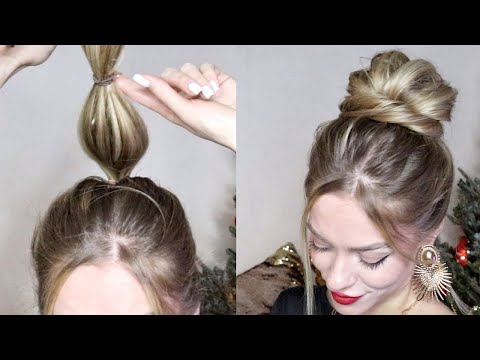 Видео: ОБЪЕМНЫЙ НЕБРЕЖНЫЙ ПУЧОК ЗА 2 МИНУТЫ! БЕЗ ВАЛИКА | TIKTOK MESSY BUN HACK