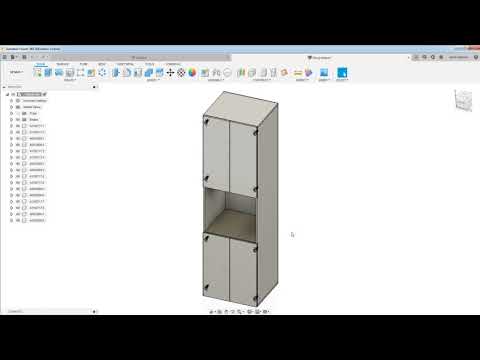 Видео: Создание кухонного модуля под петли Blum в Fusion  360.
