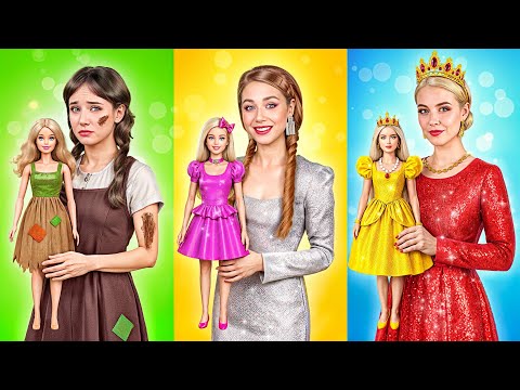 Видео: Бедная vs Богатая vs Ультра богатая Преображение Куклы Барби от Multi DO Girls