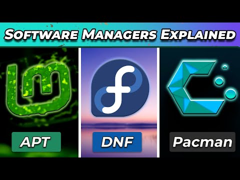 Видео: Как дистрибутивы Linux управляют программным обеспечением (APT, DNF и Pacman: объяснение!)