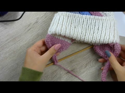 Видео: Как Связать Красиво Ушки на Детской Шапке