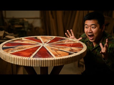 Видео: Взяли обожженную древесину (и превратили ее в самый элегантный стол!)