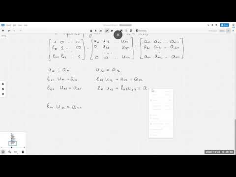 Видео: LU разложение матрицы