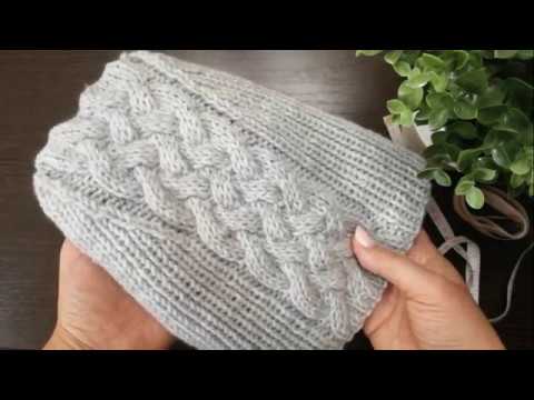 Видео: Шапка с широкой косой! Легко!