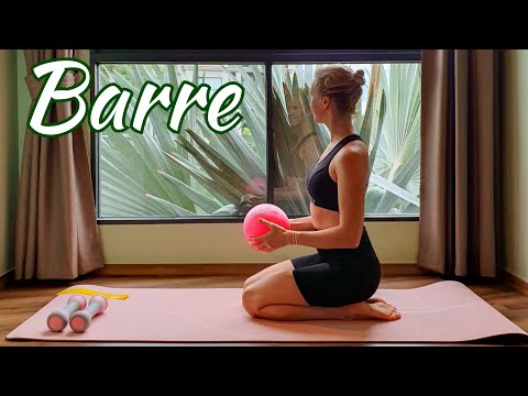 Видео: БАРРЕ | домашняя тренировка в стиле barre-fitness | без прыжков и высокоинтенсивных нагрузок