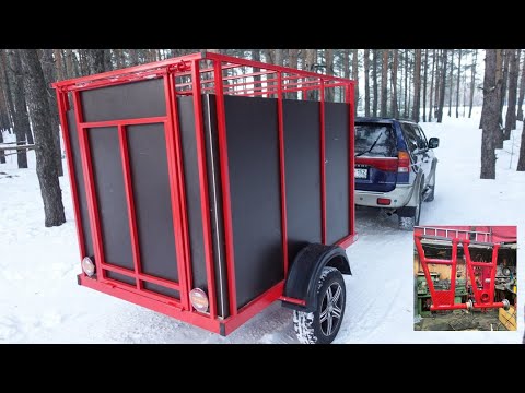 Видео: Прицеп для легкового автомобиля на рычажной независимой подвеске Поневоз-автозак)