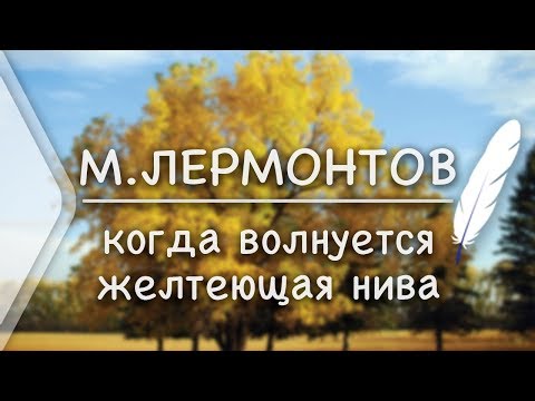 Видео: М.Лермонтов - Когда волнуется желтеющая нива (Стих и Я)