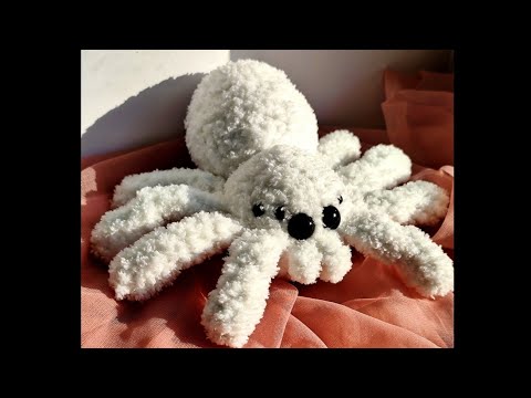 Видео: Паук амигуруми вязаный 🕷️| Лёгкий МК по вязанию крючком тарантула 🕸️ @minihook.studio 