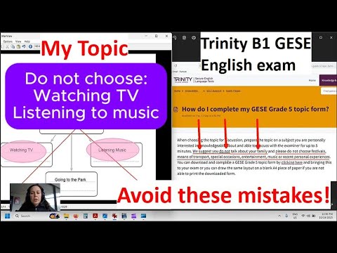 Видео: Trinity B1 GESE Моя тема: Не совершайте этих ошибок! Включает хорошие примеры для подготовки к ва...