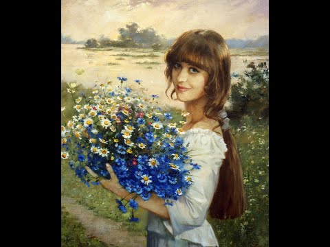 Видео: "В чистом поле у реки распустились васильки..." Васильки на картинах современных художников
