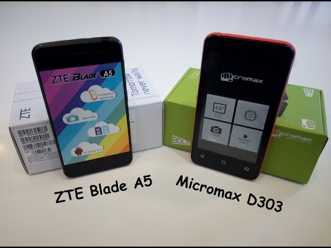 Видео: ZTE Blade A5 против Micromax D303