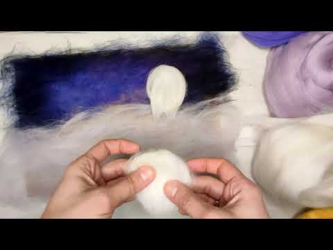 Видео: Зима. Сніговик зігріває снігура. Техника малювання вовною