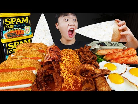 Видео: ASMR MUKBANG | Корейская домашняя еда, острая лапша, Сырный спам, Кимчи рецепт блюда