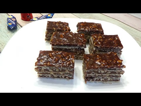 Видео: ТОРТ "ГРИЛЬЯЖ"! Вафельный, Медово-ореховый! Honey-nut cake!