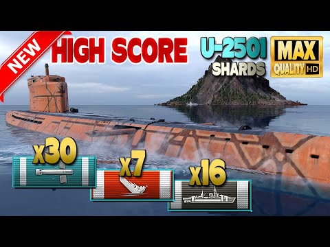 Видео: Подводная лодка U-2501: 280к на карте Осколки - World of Warships