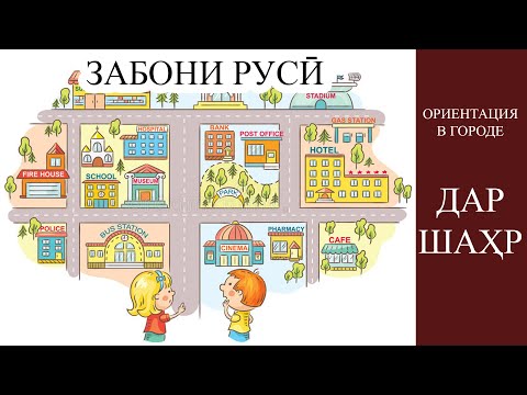 Видео: Омузиши забони руси - дар шаҳр - Ориентация в городе. Русский Таджикский разговорник.