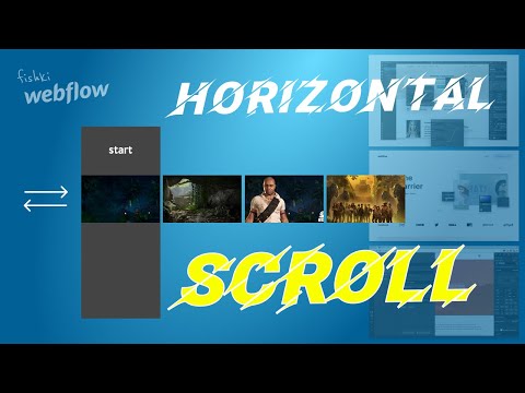 Видео: Красивый горизонтальный скролл webflow