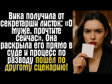 Видео: «Он не тот, за кого себя выдаёт» — записка, от которой Вика онемела