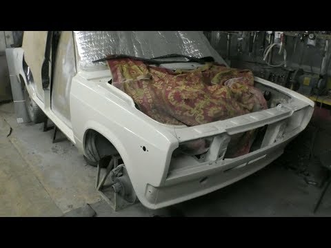 Видео: 🚕 Шпаклёвка, грунтовка, покраска! ВАЗ-2105. 7 часть.