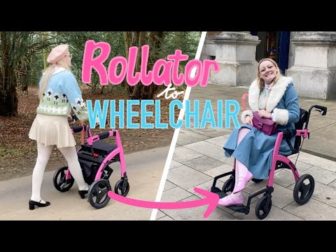Видео: Пробуем роллатор PINK Rollz Motion! Инвалидная коляска и роллатор в одном стильном приспособлении...