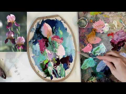 Видео: Мастер-класс пионы и ирисы