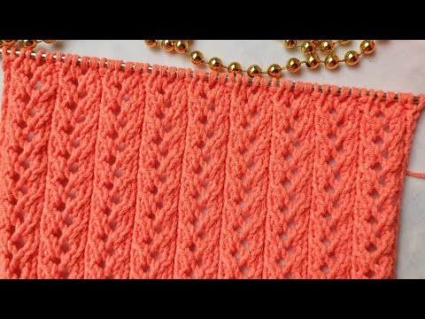 Видео: Ажурные дорожки/ Простой узор спицами 🧡/ Openwork paths/ Simple knitting pattern