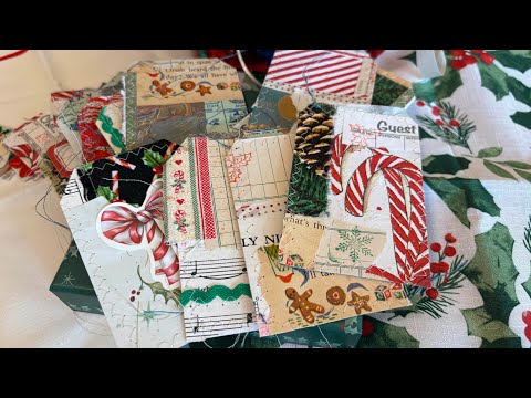 Видео: Давайте используем обрезки и создадим бирки для картона | Идея для рождественских поделок | Ткань...