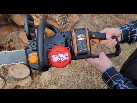 Видео: Пила Worx WG385E Nitro — самая мощная из пил бренда Worx — по мощности сопоставима с солидными бр...