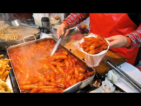 Видео: Чистое масло, острые ттокбокки и домашний картофель фри - корейская уличная еда
