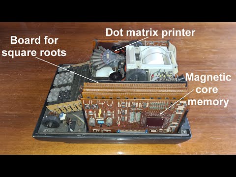 Видео: Встречайте калькулятор Philips P252 с памятью на магнитном сердечнике и матричным принтером (1970)