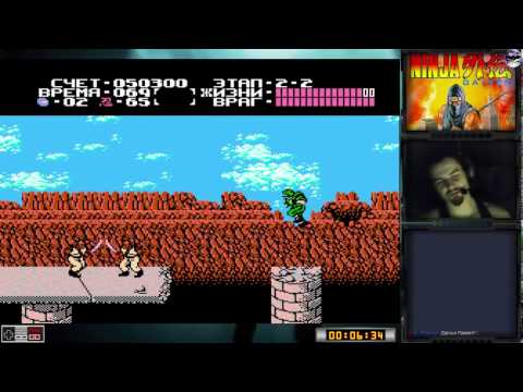 Видео: Ninja Ryukenden | Ninja Gaiden прохождение 100% | Игра на (Dendy, Nes, Famicom, 8 bit) Cтрим [RUS]
