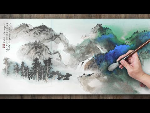 Видео: Исследование сути китайской живописи тушью: Уединенный ущелье