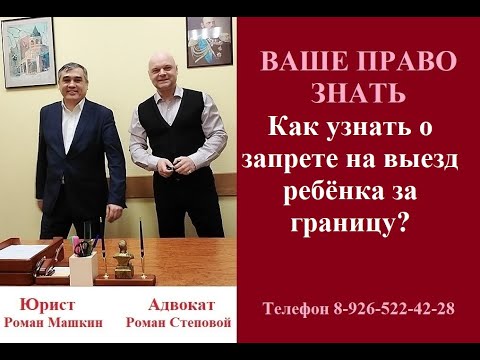 Видео: Как узнать о запрете на выезд ребенка за границу? #вашеправознать #запретнавыездребенказаграницу