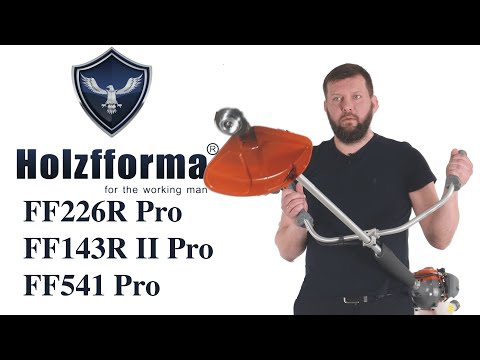 Видео: Обзор и сравнение на бензокосы Holzfforma FF226R Pro; FF143RII Pro и FF541R Pro