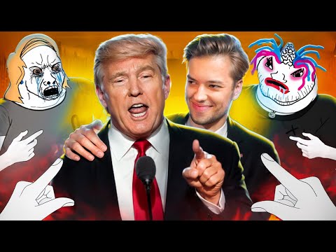 Видео: ТРАМП ЗАСТАВИЛ ФЕМИНИСТОК РЫДАТЬ