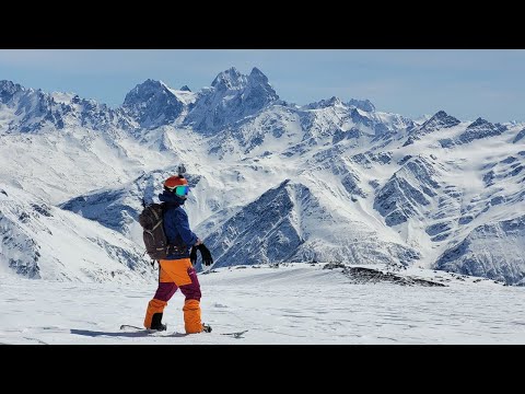 Видео: Скитур в Приэльбрусье с ночевкой - ущелье Адыл-су #elbrus #freeride #snowboard #splitboard #скитур