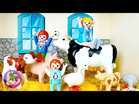 Видео: 🐮 Семья Фогель на ферме 🐷 Часть 1 🚜🌾 Фильм Playmobil