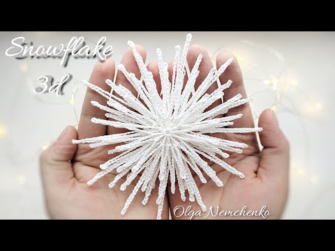 Видео: Объемная снежинка крючком / Volum snowflake crochet