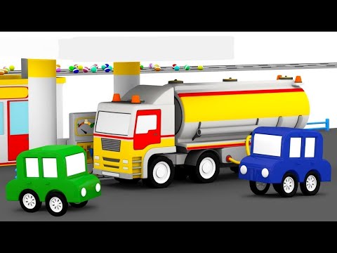 Видео: Мультики для детей: 4 машинки и бензовоз! Сборник мультфильмов для малышей