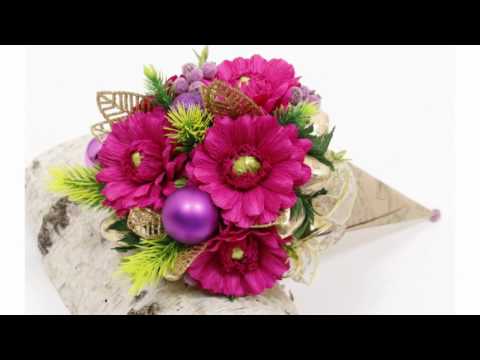 Видео: МК - Кулёк с цветами из конфет