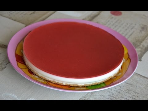 Видео: Чизкейк без выпечки клубничный с агар-агар