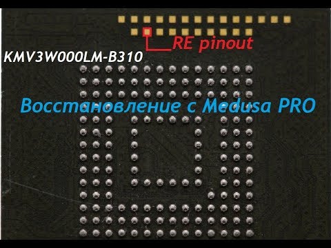 Видео: Восстановление EMMC KMV3W000LM-B310 через "testpoint" c помощью Medusa PRO