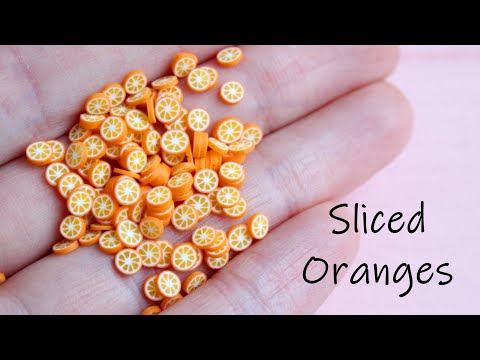Видео: Oranges for decoration. Sliced Oranges. Polymer clay.Tutorial. DIY.  Апельсиновая колбаска.