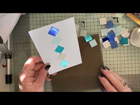 Видео: Рождественские открытки квадратной формы размером в полдюйма, фольга и блестки