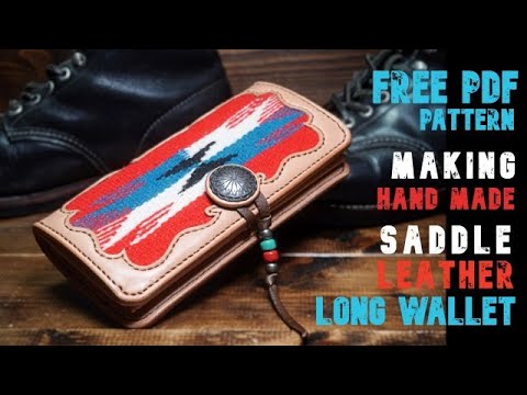 Видео: 【PDF-шаблон】Изготовление длинного кошелька из кожи Ortega Rag вручную (часть 1) 【Кожаные изделия, 】