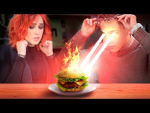 Видео: Обычная еда против еды для супергероев – 7 идей / Челлендж!