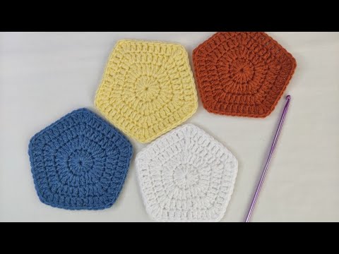 Видео: Как связать крючком сплошной бабушкин пятиугольник — Учебное пособие по вязанию крючком пятиуголь...