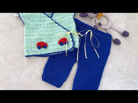 Видео: Детские брюки Easy Crochet / Для 0-3 месяцев / Набор для вязания для новорожденных