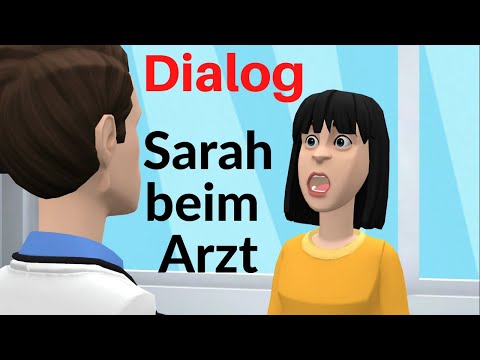 Видео: Учите немецкий с помощью диалогов | Диалог: Sarah у врача