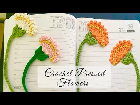 Видео: Мастер-класс по вязанию крючком закладок из прессованных цветов